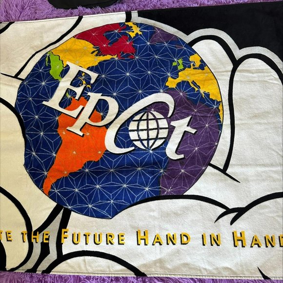 EPCOT 2000 CELEBRATE THE FUTURE HAND IN HAND TOWEL - Picture 2 of 5